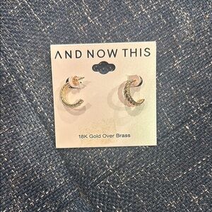 AND NOW THIS Gold Hoop Earrings